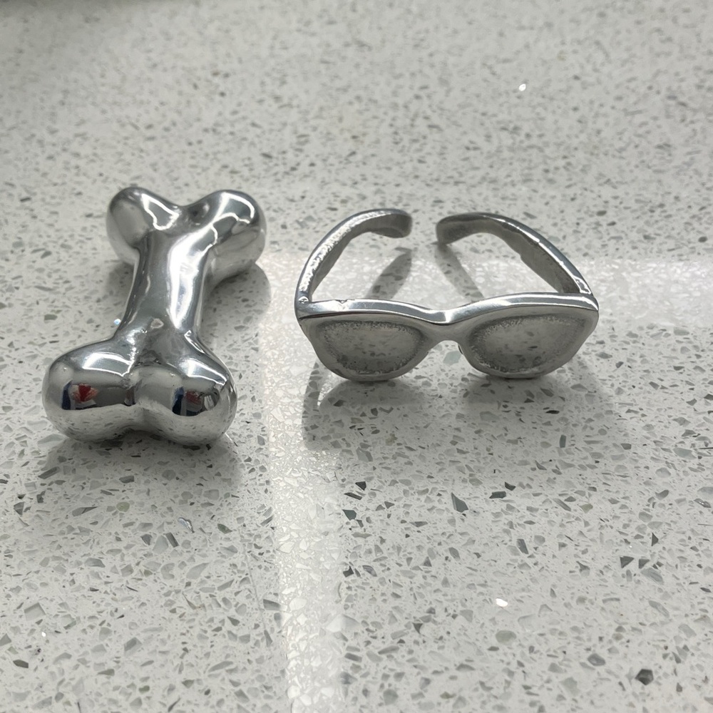 Marisa Dog Bone & Sunglasses Napkin Weights.